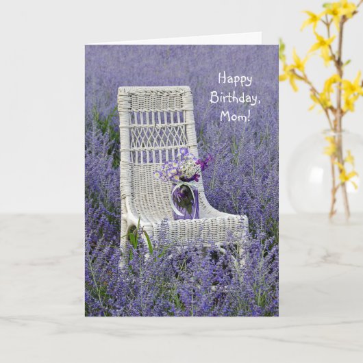 Paars Birthday Bouquet Kaart (Gele Bloem)