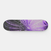 Paars Black Creepy Spooky Spider Web Persoonlijk Skateboard (Horizontaal)