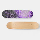 Paars Black Creepy Spooky Spider Web Persoonlijk Skateboard (Horizontaal)