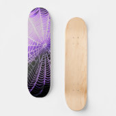 Paars Black Creepy Spooky Spider Web Persoonlijk Skateboard (Voorkant)