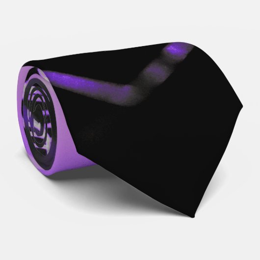 Paars Black Creepy Spooky Spider Web Stropdas (Opgerold)