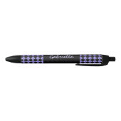 Paars Black Diamond Patroon Aangepaste Ink Pen (Bodem)
