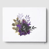 Paars Black en Gold Gothic Wedding Gastenboek (Achterkant)