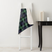 Paars Black Green Tartan Pset Pattern Initiaal Sherpa Deken (In situ)
