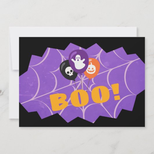 Paars Black Halloween Spooktacular Birthday Foto Kaart (Achterkant)