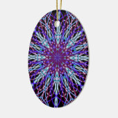 Paars Black Kaleidoscope Mandala Art Keramisch Ornament (Links)