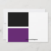 Paars & Black Photo Afstuderen Uitnodiging (Achterkant)