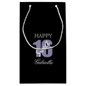 Paars Black Sweet 16 Gift Bag Klein Cadeauzakje (Achterkant)