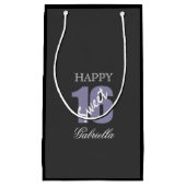 Paars Black Sweet 16 Gift Bag Klein Cadeauzakje (Voorkant)