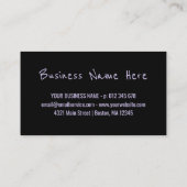 Paars Black White Ten Visit Loyalty Punch Card (Achterkant)