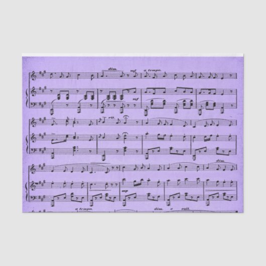 Paars bladmuziek vloeipapier tissuepapier (Voorkant)