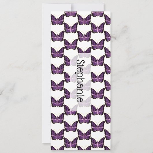 Paars Bladwijzer voor vlinderontwerp (Voorkant)