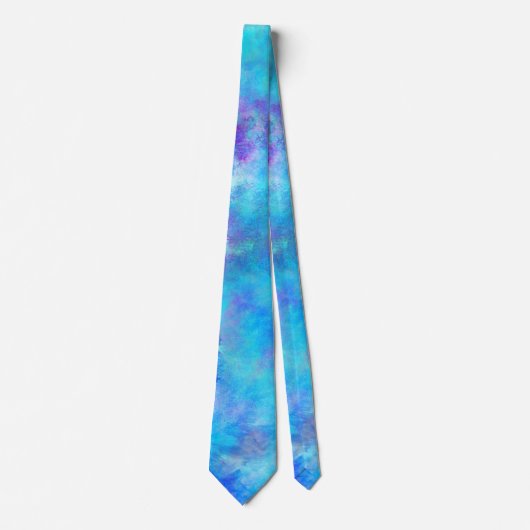 Paars blauw abstract ontwerp stropdas (Voorkant)