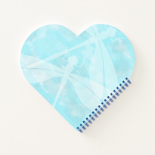 Paars, blauw, Aqua Dragonflies Custom Journal Notitieboek (Achterkant)