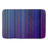 Paars blauw aqua retro stripe badmat (Voorkant)
