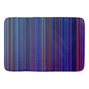 Paars blauw aqua retro stripe badmat