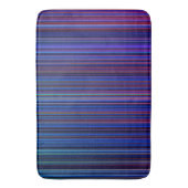 Paars blauw aqua retro stripe badmat (Voorkant Verticaal)