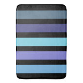 Paars blauw Aqua zwart, kleurrijke strepen Badmat (Voorkant Verticaal)