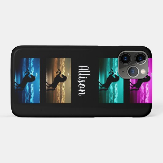 Paars, blauw, Blauwgroen, gouden hemel en water vo Case-Mate iPhone Case (Achterkant (horizontaal))