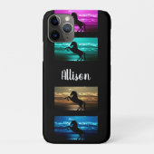 Paars, blauw, Blauwgroen, gouden hemel en water vo Case-Mate iPhone Case (Achterkant)