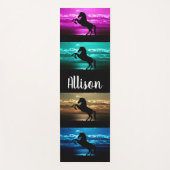 Paars, blauw, Blauwgroen, gouden hemel en water vo Yogamat (Voorkant)