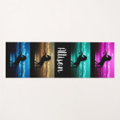 Paars, blauw, Blauwgroen, gouden hemel en water vo Yogamat (Voorkant (horizontaal))