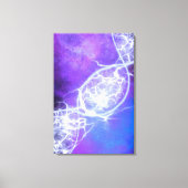 Paars blauw Cosmic DNA Strand Stretched Canvas (Voorkant)
