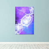 Paars blauw Cosmic DNA Strand Stretched Canvas (Insitu (Houten vloer))