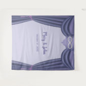 Paars Blauw Diamant Oneindig Huwelijk Backdrop Wandkleed (Voorkant (horizontaal))