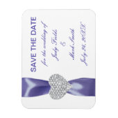 Paars blauw diamanthart bespaart de datum Magnet Magneet (Verticaal)