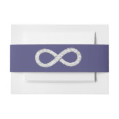 Paars blauw diamantinvasie Belly Band Uitnodigingen Wikkel (Voorkant Voorbeeld)