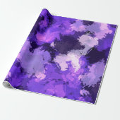 Paars blauw en cool modern elegant design cadeaupapier (Uitgerold)