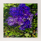 Paars, blauw en groen Abstract Legpuzzel (Horizontaal)
