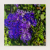 Paars, blauw en groen Abstract Legpuzzel (Verticaal)