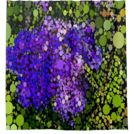 Paars, blauw en groen Abstract showgordijn Douchegordijn