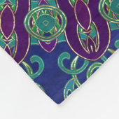 Paars, blauw en groen Mandala Fleece Deken (Hoek)