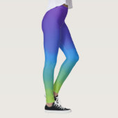 Paars, blauw en groen ombre leggings (Rechts)