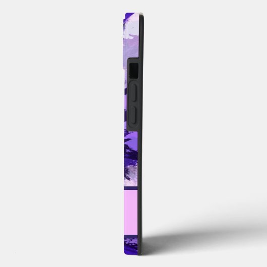 Paars blauw en koel Abstract vormenontwerp Case-Mate iPhone Case (Achterkant / Links)