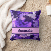 Paars blauw en koel Abstract vormenpatroon Kussen (Deken)