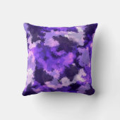 Paars blauw en koel Abstract vormenpatroon Kussen (Achterkant)