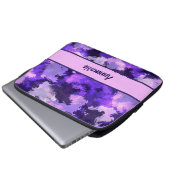 Paars blauw en koel Abstract vormenpatroon Laptop Sleeve (Voorkant onderkant)