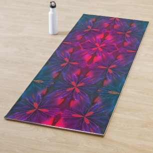 Paars blauw en rood abstract ontwerp yogamat