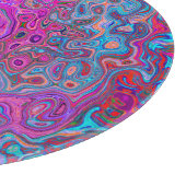Paars, Blauw en Rood Abstract Retro Werveling Snijplank (Hoek)