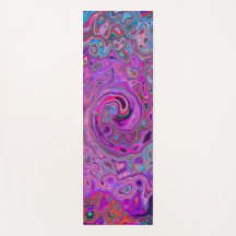 Paars, Blauw en Rood Abstract Retro Werveling