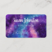 Paars, blauw en roze Galactisch Visitekaartje (Voorkant)