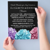 Paars, blauw en roze hydrangea, bloemengebak flyer (Hand)