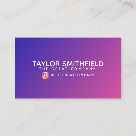 Paars blauw en Roze Visitekaartje van de Gradiënt  (Voorkant)