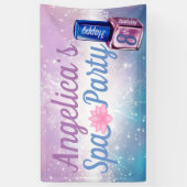 Paars| Blauw en Sparks| Nail Poolse Spa Spandoek (Verticaal)