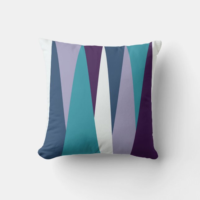 paars blauw en wit kussen (Voorkant)