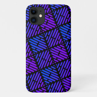 Paars, blauw en zwart lijnpatroon Case-Mate iPhone case